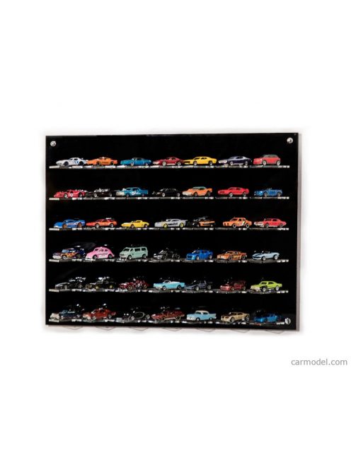 Atlantic - Vetrina Display Box Espositore - For 42 Cars 1/64 Lungh.Lenght Cm 61.0 X Largh.Width Cm 12.0 X Alt.Height Cm 47.0 (Altezza Utile Tra I Ripiani Cm 8.0 Inner Height Among Shelves) Plastic Display