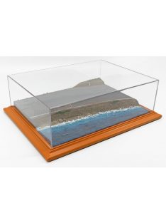   Atlantic - VETRINA DISPLAY BOX DIORAMA BASE STRADA LITORALE - SEA SIDE BASE - Lungh.LENGHT cm 42.5 X Largh.WIDTH cm 31.3 X Alt.HEIGHT cm 12.5 (altezza interna cm 9.7) PLASTIC DISPLAY