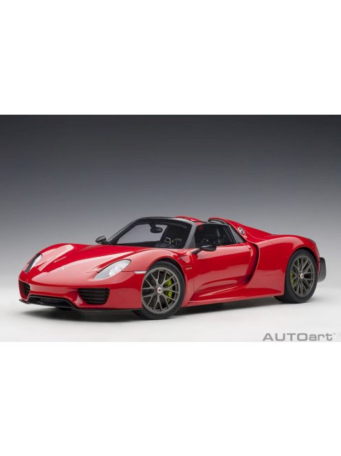 Autoart - 1:12 Porsche 918 Spyder Guards Red, 2013 (composite model/3 openings and workable rear spoiler and fuel cap) "with Weissach package" - AUTOart