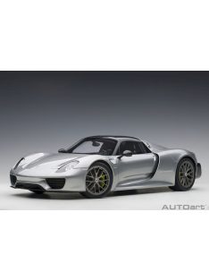   Autoart - 1:12 Porsche 918 Spyder GT Silver Metallic, 2013 (composite model/3 openings and workable rear spoiler and fuel cap) "with Weissach package" - AUTOart