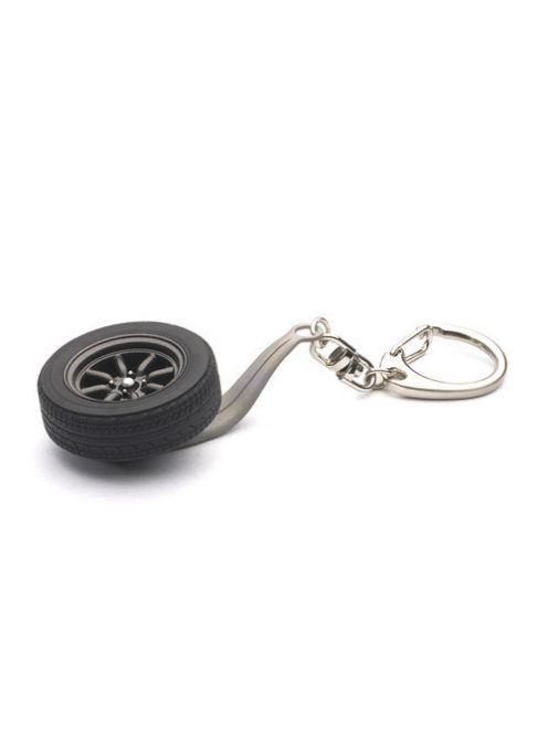 Autoart - 1:18 Keychain Wheel 8-Spokes (Black) In 1:18 Scale