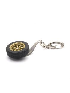   Autoart - 1:18 Keychain Wheel 8-Spokes (Gold Color) In 1:18 Scale