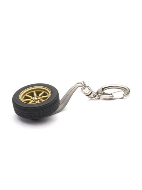 Autoart - 1:18 Keychain Wheel 8-Spokes (Gold Color) In 1:18 Scale