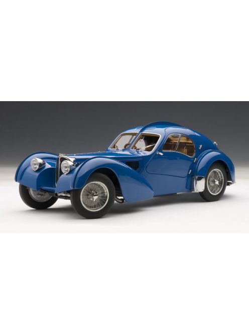 Autoart - 1:18 Bugatti 57S Atlantic 1938 (Blue/Metal Wire Spoke Wheels)