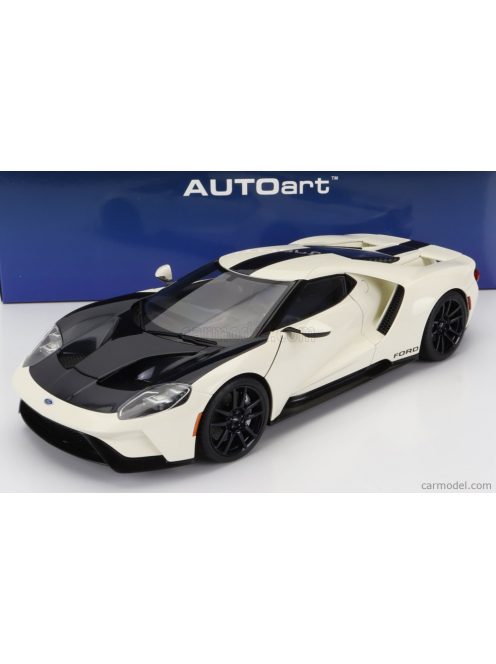 Autoart - Ford Usa Gt Heritage Prototype Winbledon White Antimatter Blue