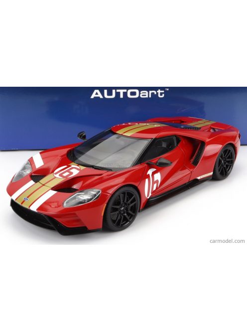 Autoart - Ford Usa Gt Heritage Edition N 16 Alan Mann 2022 Red Gold