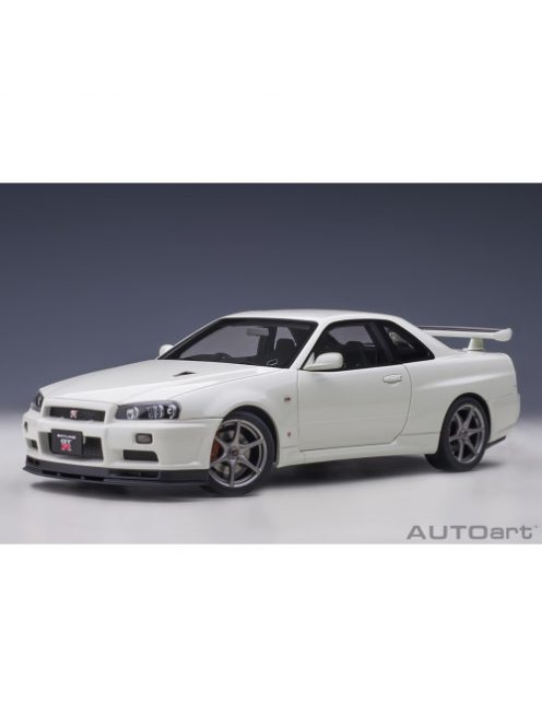 Autoart - 1:18 Nissan Skyline Gt-R (R34) 2001 V-Spec Ii (White Pearl) (Composite Model/Full Openings)