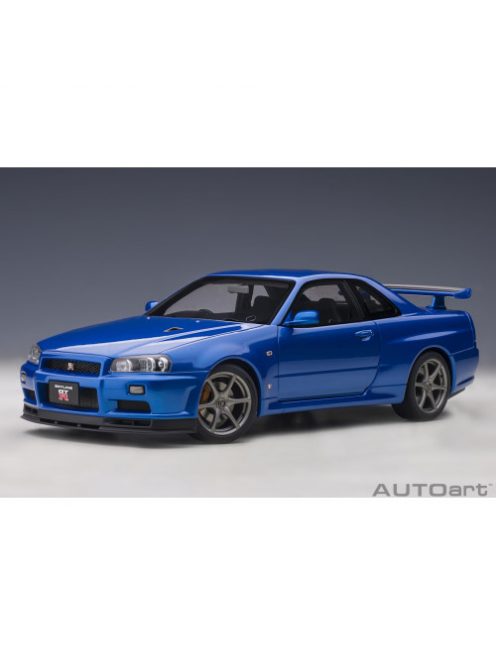 Autoart - 1:18 Nissan Skyline Gt-R (R34) 2001 V-Spec Ii (Bayside Blue) (Composite Model/Full Openings)