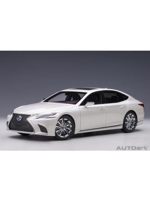 Autoart - 1:18 Lexus Ls 500H 2018 (Sonic White Metallic/Crimson & Black Interior) (Composite Model/Full Openings)