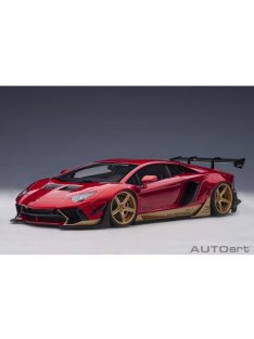   Autoart - 1:18 Liberty Walk Lb-Works 2018 Lamborghini Aventador Limited Edition (Hyper Red/Gold Accents) (Composite Model/ Total 4 Openings)