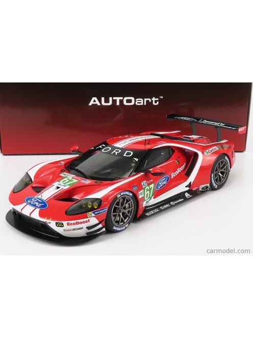 Autoart - Ford Usa Gt Ford Ecoboost 3.5L Turbo V6 Team Ford Chip Ganassi Uk N 67 4Th Lmgte Pro Class 24H Le Mans 2019 H.Tincknell - A.Priaulx - J.Bomarito Red White