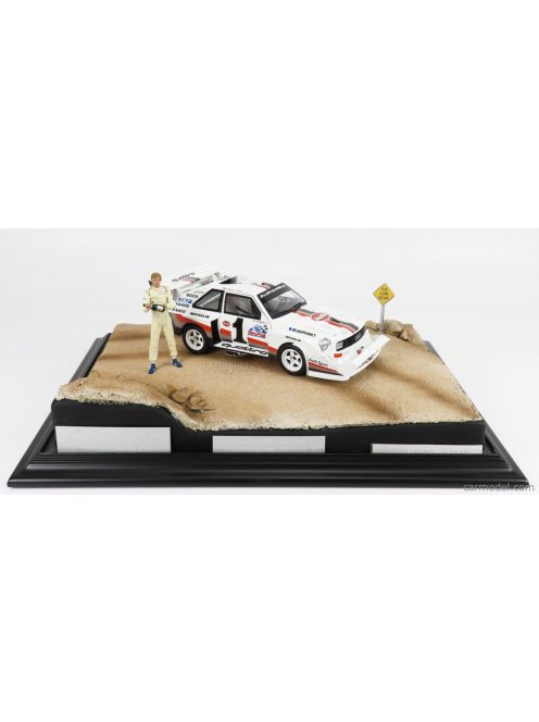 Autoart - Audi Quattro Sport S1 N 1 Winner Rally Pikes Peak Hill Climb 1987 W.Rohrl - With Figure Yellow White Red