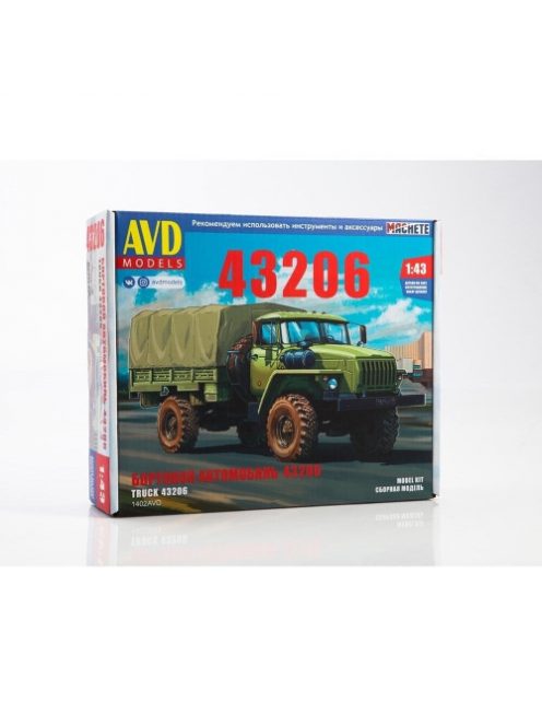 Avd - 1:43 Ural-43206 Flatbed Truck - Die-Cast Model Kit