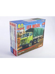   AVD - 1:43 IFA W50L flatbed with tent - Die-cast Model Kit - AVD