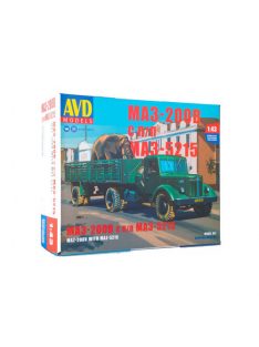   Avd - 1:43 Maz-200V Tractor Truck With Maz-5215 Semitrailer - Die-Cast Model Kit - Avd