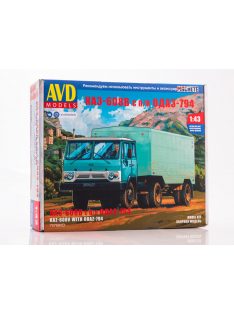   Avd - Kaz-608V Tractor Truck With Odaz-794 Semitrailer - Die-Cast Model Kit - Avd