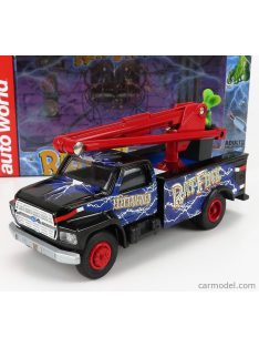   Autoworld - Ford Usa Bucket Truck Crane 1990 - Ratfink - Salvadanaio - Moneybox Blue Black