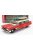 Autoworld - CADILLAC ELDORADO AMBULANCE WITH SHARK GRAPHICS AN SURFBOARDS 1959 RED WHITE