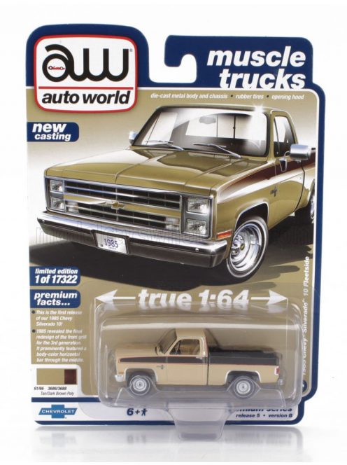 Autoworld - CHEVROLET SILVERADO PICK-UP FLEETSIDE 1985 CREAM BROWN