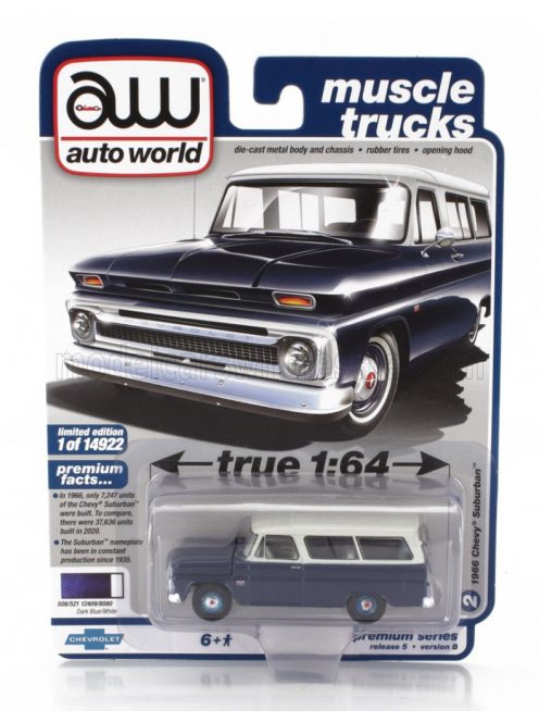 Autoworld - CHEVROLET SUBURBAN 1966 BLUE WHITE