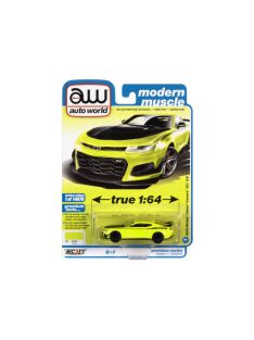   Autoworld - 1:64 2019 Nickey Chevrolet Camaro Zl1 1Le (Shock Yellow W/Flat Black Side Stipes & Nickey Logo) - Auto World