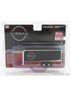 Autoworld - Trailer Nissan Trailer Car Transporter Black Red