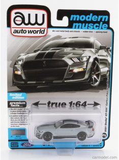   Autoworld - Ford Usa Mustang Shelby Gt500 Carbon Edition 2021 Light Blue Grey Black