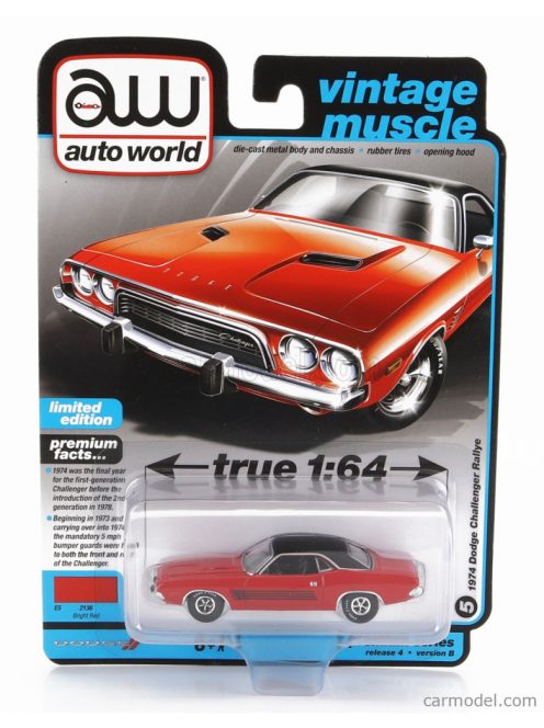 Autoworld - Dodge Challenger Rallye Coupe 1974 Red Black