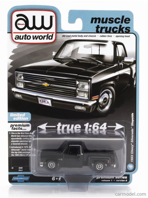 Autoworld - Chevrolet Silverado Pick-Up Stepside 1983 Black