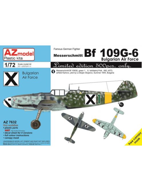 AZ Model - 1/72 Bf 109G-6 Bulgarian Air Force