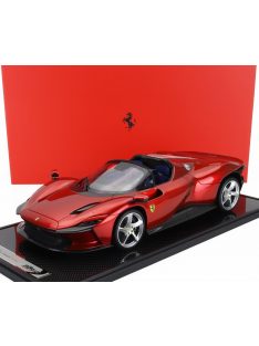   Bbr-Models - FERRARI DAYTONA SP3 SERIE ICONA OPEN ROOF 2022 - CON VETRINA - WITH SHOWCASE ROSSO MAGMA - RED MET