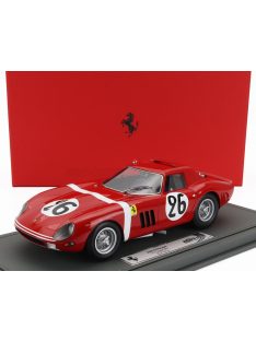   Bbr-Models - FERRARI 250 GTO 3.0L V12 TEAM NORTH AMERICAN RACING N.A.R.T. N 26 24h LE MANS 1964 ED HUGUS - JOSE ROSINSKI - CON VETRINA - WITH SHOWCASE RED WHITE