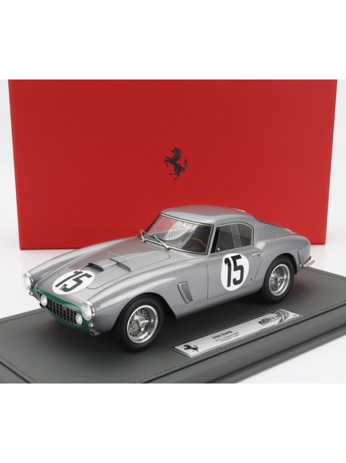 Bbr-Models - FERRARI 250 GT SWB 3.0L V12 TEAM A.G. WHITEHEAD N 15 24h LE MANS 1960 GRAHAM WHITEHEAD - HENRY TAYLOR - CON VETRINA - WITH SHOWCASE SILVER GREEN