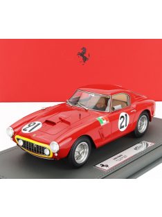   Bbr-Models - FERRARI 250GT SWB 3.0L V12 TEAM EQUIPE NATIONALE BELGE N 21 24h LE MANS 1960 LUCIEN BIANCHI - JEAN BLATON "BEURLYS" - CON VETRINA - WITH SHOWCASE RED YELLOW