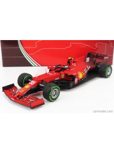   Bbr-Models - Ferrari F1 Sf21 Team Scuderia Ferrari Mission Winnow N 55 5Th Emilia Romagna Italy Gp - Intermediate Rain Tires 2021 Carlos Sainz Jr. Red