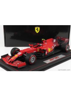   Bbr-Models - Ferrari F1 Sf21 Team Scuderia Ferrari Mission Winnow N 55 5Th Emilia Romagna Italy Gp - Soft Red Tires 2021 Carlos Sainz Jr. - Con Vetrina - With Showcase Red