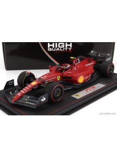   Bbr-Models - Ferrari F1-75 Team Scuderia Ferrari N 55 2Nd Bahrain Gp 2022 Carlos Sainz - Con Vetrina - With Showcase Red