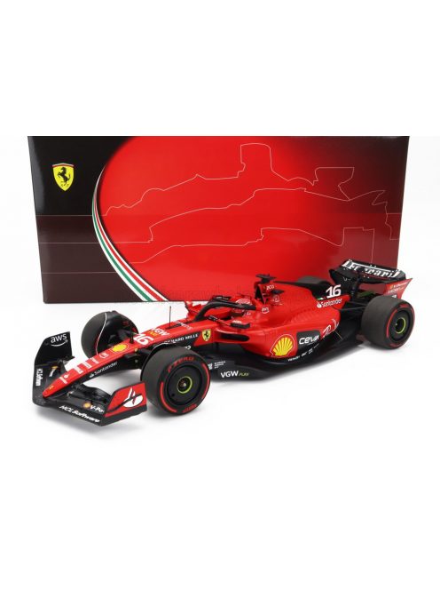 Bbr-Models - FERRARI F1  SF-23 TEAM SCUDERIA FERRARI N 16 BAHRAIN GP 2023 CHARLES LECLERC RED BLACK