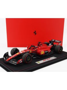   Bbr-Models - FERRARI F1  SF-23 TEAM SCUDERIA FERRARI N 16 3rd BELGIUM SPA GP 2023 CHARLES LECLERC - CON VETRINA - WITH SHOWCASE RED BLACK