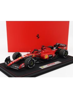   Bbr-Models - FERRARI F1  SF-23 TEAM SCUDERIA FERRARI N 16 4th SINGAPORE GP 2023 CHARLES LECLERC - CON VETRINA - WITH SHOWCASE RED BLACK