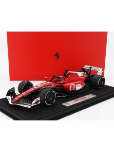   Bbr-Models - FERRARI F1  SF-23 TEAM SCUDERIA FERRARI N 16 2nd LAS VEGAS USA GP 2023 CHARLES LECLERC - CON VETRINA - WITH SHOWCASE RED WHITE BLACK