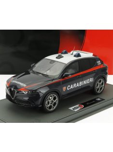   Bbr-Models - ALFA ROMEO TONALE VELOCE CARABINIERI 2023 - CON VETRINA - WITH SHOWCASE BLUE WHITE RED