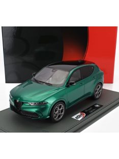   Bbr-Models - ALFA ROMEO TONALE TRIBUTO BLACK ROOF 2023 - CON VETRINA - WITH SHOWCASE VERDE MONTREAL - GREEN MET