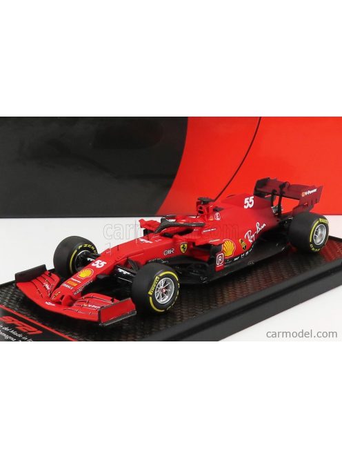 Bbr-Models - Ferrari F1 Sf21 Team Scuderia Ferrari Mission Winnow N 55 4Th Emilia Romagna Italy Gp - Yellow Tires 2021 Carlos Sainz Red