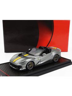   Bbr-Models - FERRARI 812 COMPETIZIONE A SPIDER 2022 GRIGIO COBURN - GREY MET YELLOW