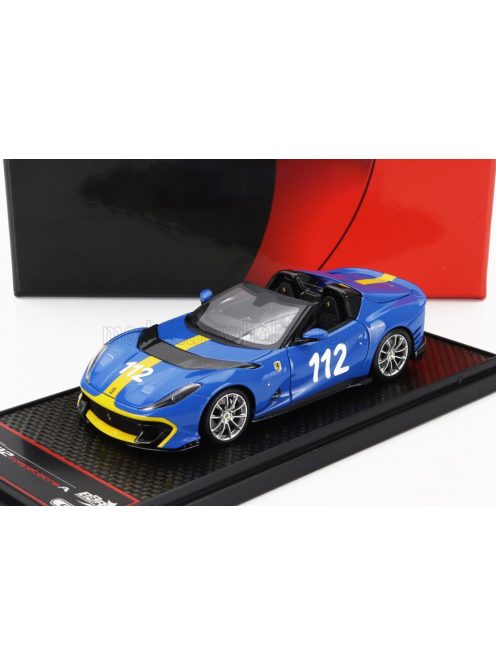 Bbr-Models - FERRARI 812 COMPETIZIONE A SPIDER N 112 2022 FRENCH RACING BLU - BLUE YELLOW