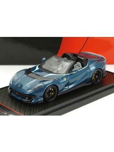   Bbr-Models - FERRARI 812 COMPETIZIONE A SPIDER 2022 - BLACK WHEELS BLU CAPRI - BLEU GREEN MET