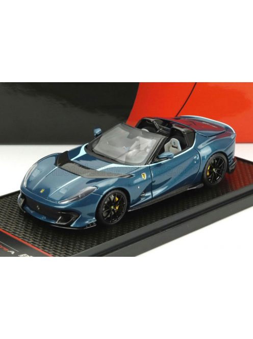 Bbr-Models - FERRARI 812 COMPETIZIONE A SPIDER 2022 - BLACK WHEELS BLU CAPRI - BLEU GREEN MET