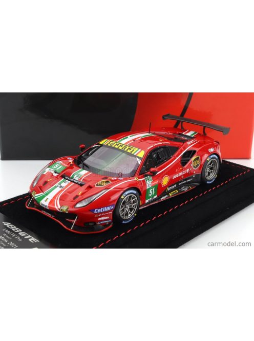 Bbr-Models - Ferrari 488 Gte 3.9L Turbo V8 Team Af Corse N 51 Winner Lmgte Pro Class 24H Le Mans 2021 J.Calado - A.Pier Guidi - C.Ledogar Red