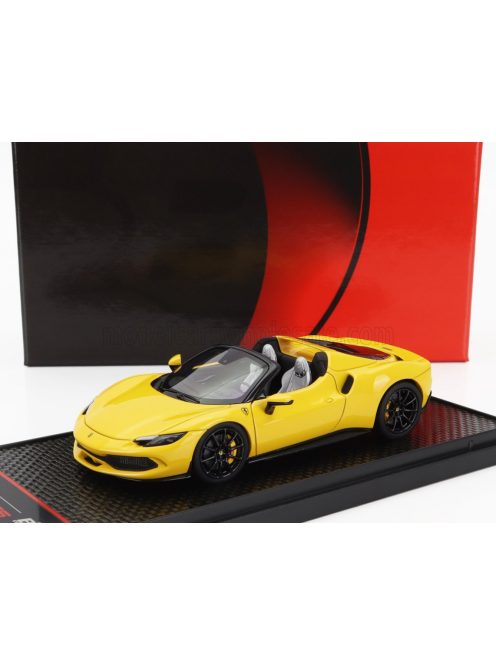 Bbr-Models - FERRARI 296 GTS SPIDER 2022 - BLACK WHEELS GIALLO MODENA - YELLOW